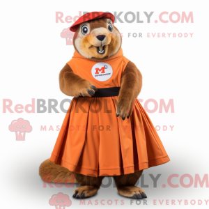 Rust Marmot mascot costume...