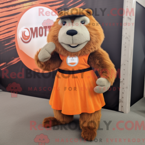 Rust Marmot mascot costume...