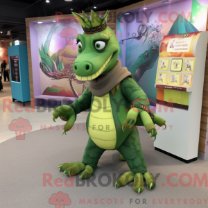 Olive Dragon Maskottchen...
