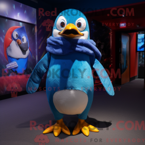 Blå Penguin maskot kostume...