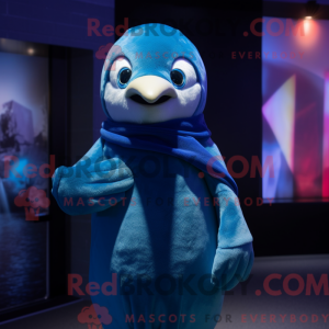 Blå Penguin maskot...