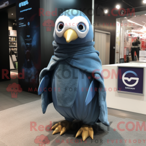 Blå Penguin maskot kostume...
