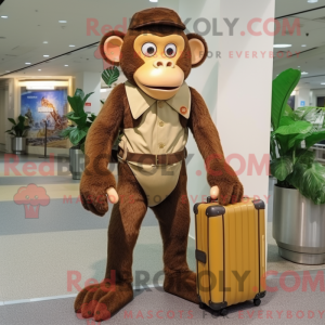 Brun Monkey maskotka...