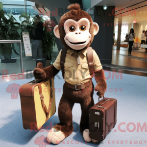 Brown Monkey mascot costume...