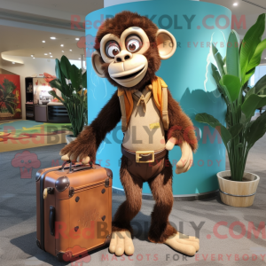 Brun Monkey maskot drakt...