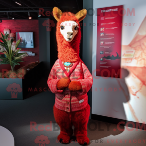 Red Llama mascot costume...