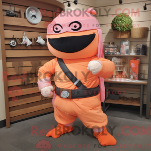 Peach Ninja maskot kostume...