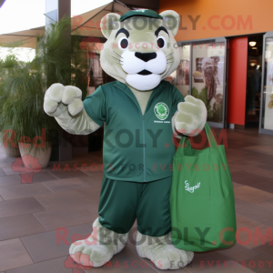 Grön Puma maskodraktfigur...