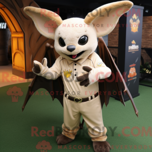 Tan Bat-maskot-draktfigur...