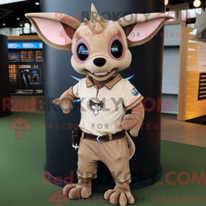 Tan Bat-maskot-draktfigur...