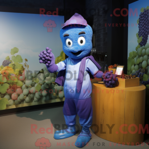 Blue Grape mascot costume...