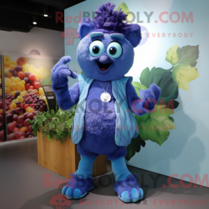 Blue Grape mascot costume...