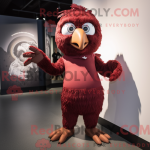 Maroon Harpy mascot costume...