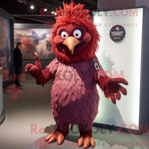Maroon Harpy mascot costume...