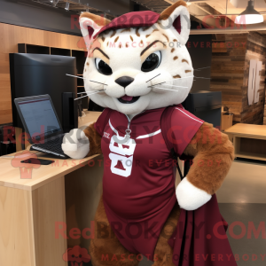 Maroon Bobcat mascot...