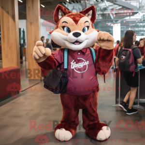 Maroon Bobcat mascot...
