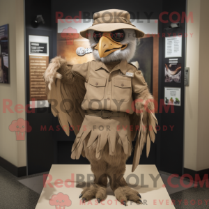Tan Harpy mascot costume...