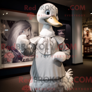 Silver Swans mascot costume...