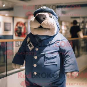 Navy Walrus mascot costume...
