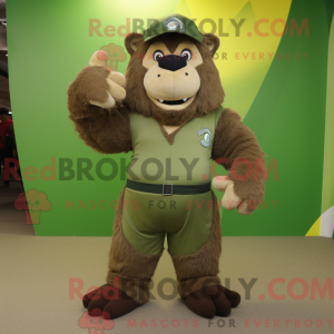Olive Bison mascot costume...