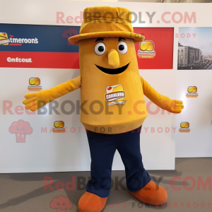 Gold Currywurst mascot...