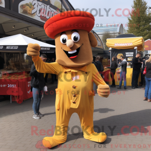 Gold Currywurst mascot...