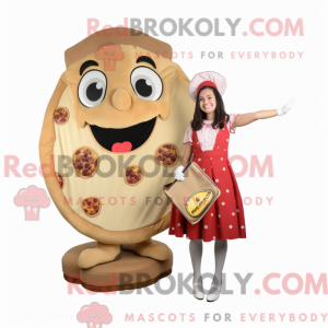 Tan Pizza mascot costume...
