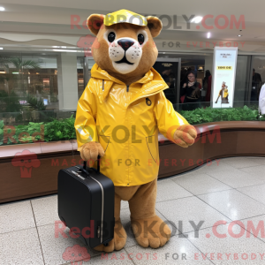 Yellow Mountain Lion maskot...