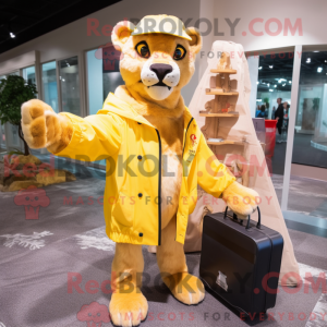 Yellow Mountain Lion mascot...