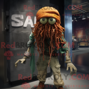 Rust Medusa mascot costume...