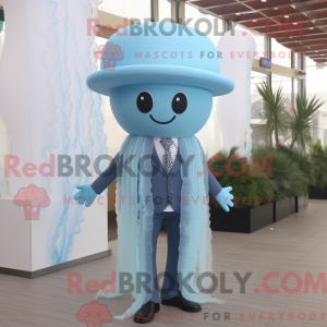 Sky Blue Jellyfish mascot...