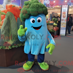 Turquoise Broccoli mascot...