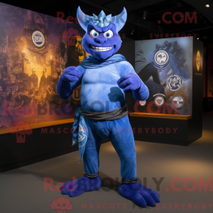 Blue Demon-mascottekostuum...