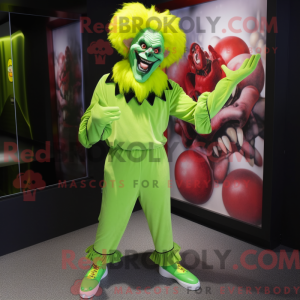 Limegrønn Evil Clown...