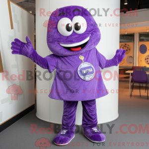 Purple Pizza Slice mascot...