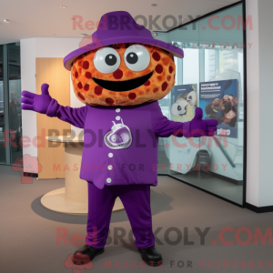 Purple Pizza Slice mascot...
