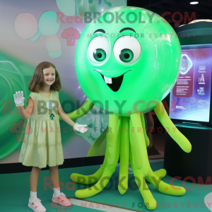 Green Jellyfish mascot...