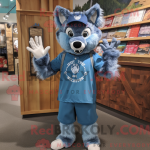 Blue Say Wolf maskot...