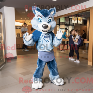 Blue Say Wolf mascot...