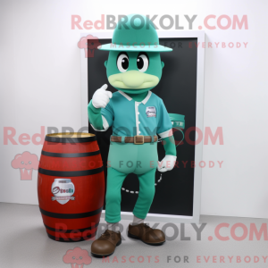 Teal Green Beer mascot...