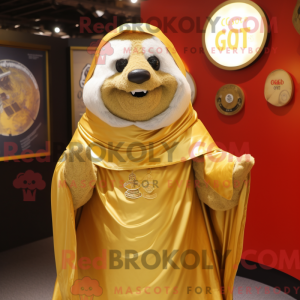 Gold Seal maskotdraktfigur...
