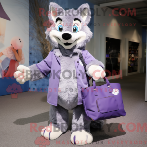 Lavendel Say Wolf maskot...