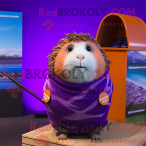 Purple Guinea Pig mascot...