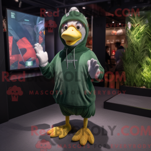 Skovgrøn kylling maskot...