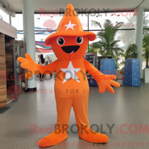 Orange Starfish mascot...