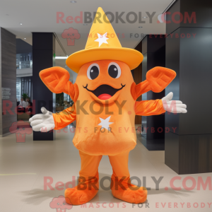 Orange Starfish mascot...