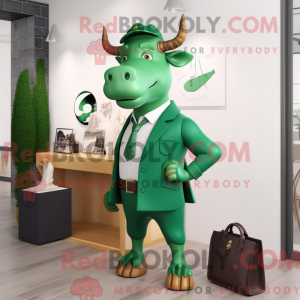 Green Bull-mascottekostuum...