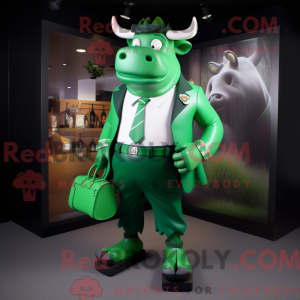 Green Bull-mascottekostuum...