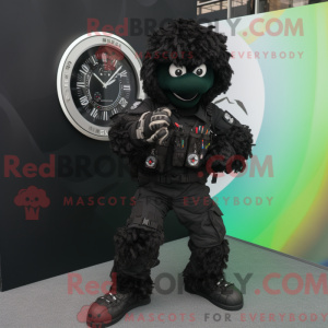 Svart Para Commando maskot...