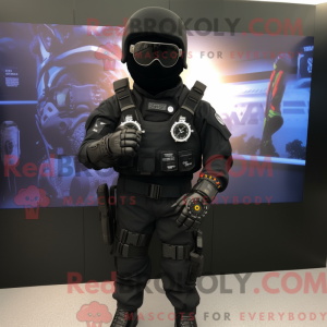 Black Para Commando mascot...
